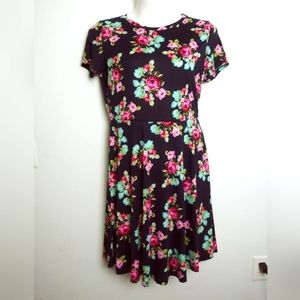 Huhot Skater Sundress Women's Size XXL Junior Navy Floral